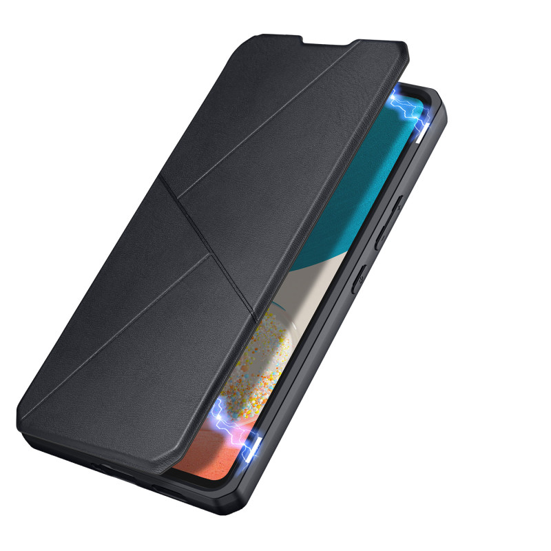 DUX DUCIS Skin X dėklo dėklo dangtelis su atvartu, skirtas Samsung Galaxy A73 juodas