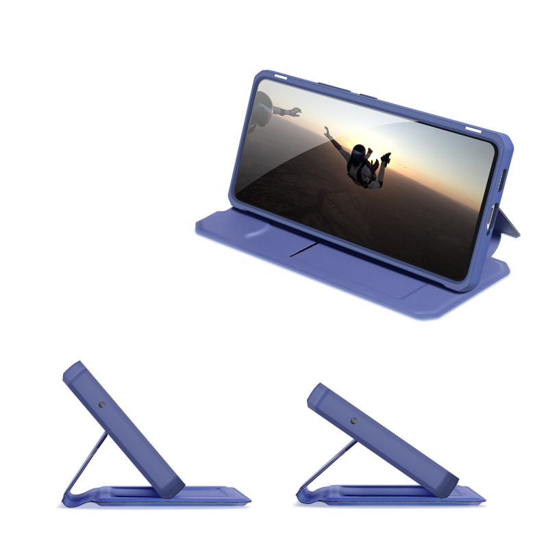 DUX DUCIS Skin X dėklo dėklo dangtelis su atvartu, skirtas Samsung Galaxy A73 mėlynas