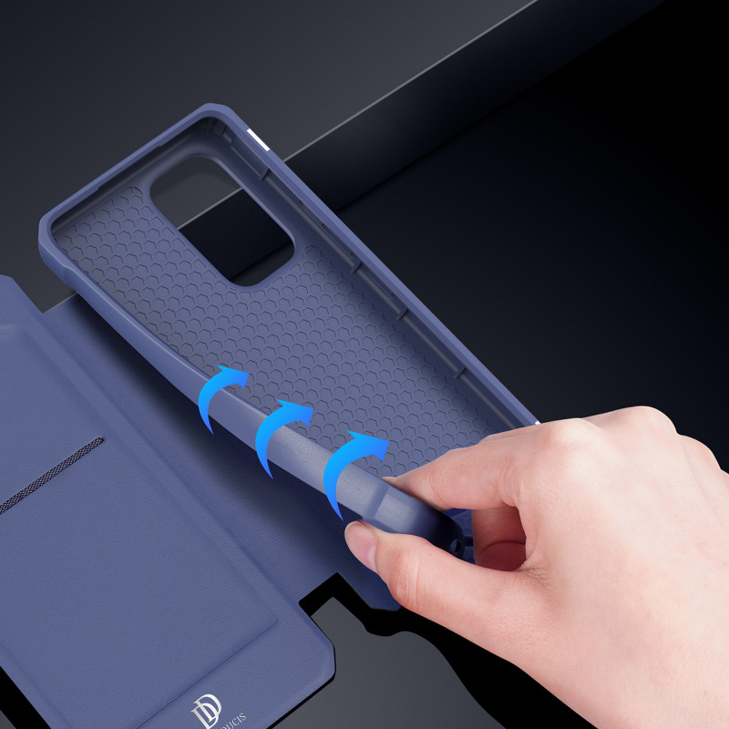DUX DUCIS Skin X dėklo dėklo dangtelis su atvartu, skirtas Samsung Galaxy A73 mėlynas
