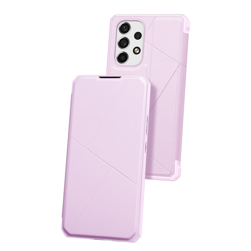 DUX DUCIS Skin X dėklo dėklo dėklas su atvartu, skirtas Samsung Galaxy A73 rožinės spalvos
