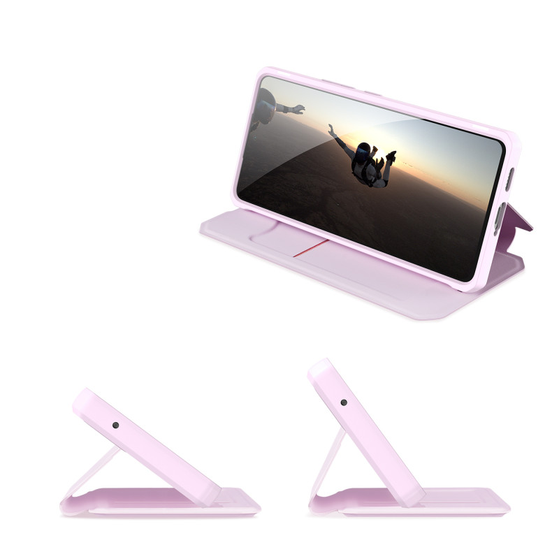 DUX DUCIS Skin X dėklo dėklo dėklas su atvartu, skirtas Samsung Galaxy A73 rožinės spalvos