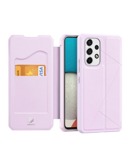DUX DUCIS Skin X dėklo dėklo dėklas su atvartu, skirtas Samsung Galaxy A73 rožinės spalvos