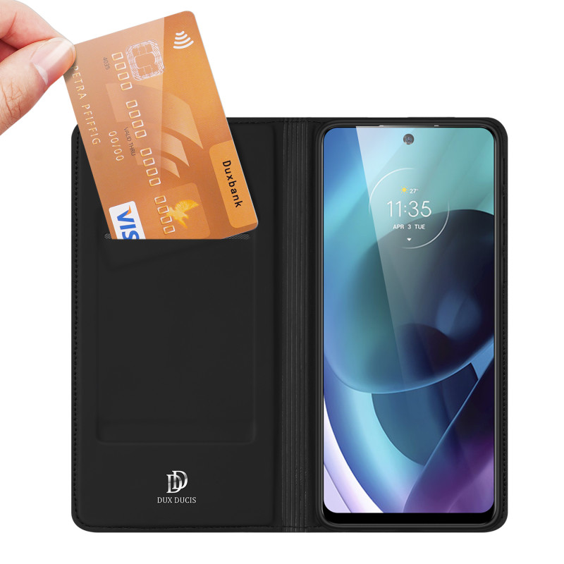Dux Ducis Skin Pro Dėklas Flip Cover Motorola Moto G71 5G Black