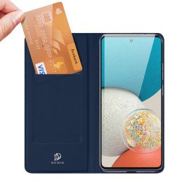 Dux Ducis Skin Pro dėklas su atvartu, skirtas Samsung Galaxy A73 mėlynas