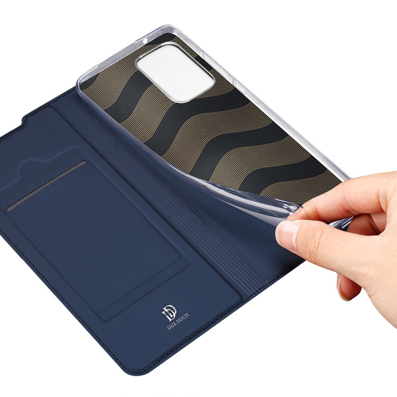 Dux Ducis Skin Pro dėklas su atvartu, skirtas Samsung Galaxy A73 mėlynas
