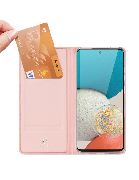 Dux Ducis Skin Pro dėklas su atvartu, skirtas Samsung Galaxy A73 rožinės spalvos Dux Ducis Skin Pro dėklas su atvartu, skirtas Samsung Galaxy A73 rožinės spalvos