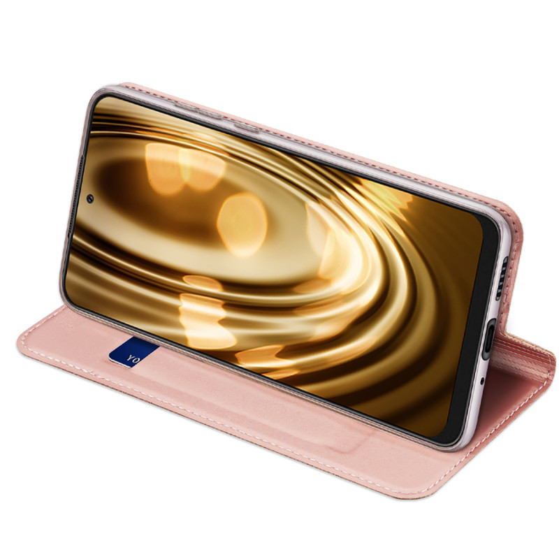 Dux Ducis Skin Pro dėklas su atvartu, skirtas Samsung Galaxy A73 rožinės spalvos