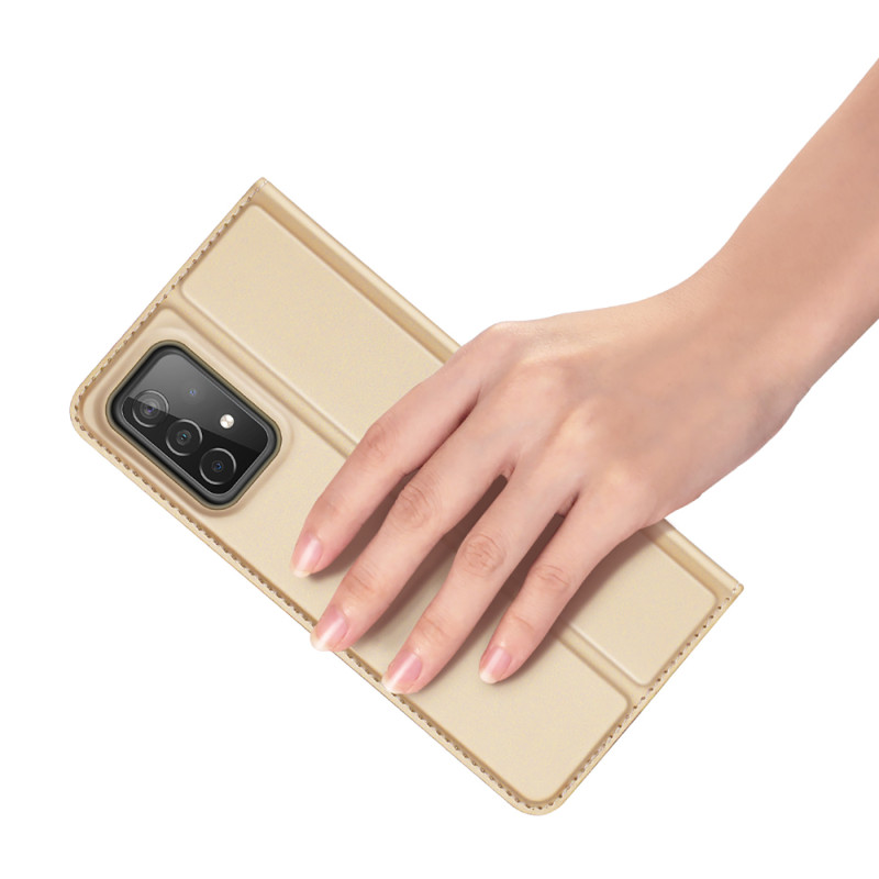 Dux Ducis Skin Pro dėklo dėklo dangtelis su atvartu, skirtas Samsung Galaxy A73 auksui