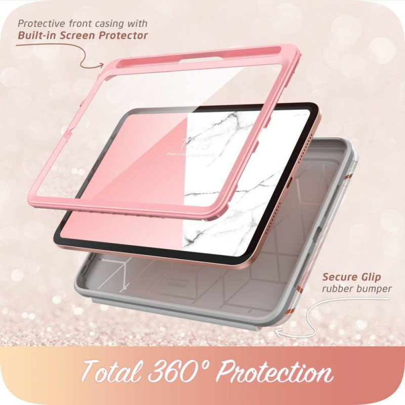 Supcase Cosmo dėklas iPad mini 6 2021 - rožinis marmuras