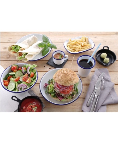 Emalinis puodelis su rankena balta 360 ml Hendi 621295 Emalinis puodelis su rankena balta 360 ml Hendi 621295