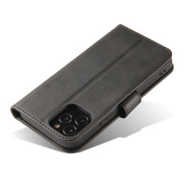 Magnetinis dėklas Elegantiškas dėklo dangtelis su apvertimo ir stovo funkcija, skirta Motorola Moto G71 5G Black