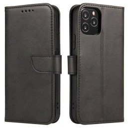 Magnetinis dėklas Elegantiškas dėklo dangtelis su apvertimo ir stovo funkcija, skirta Motorola Moto G Power 2022 Black