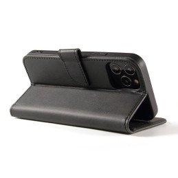 Magnetinis dėklas Elegantiškas dėklo dangtelis su apvertimo ir stovo funkcija, skirta Motorola Moto G Power 2022 Black