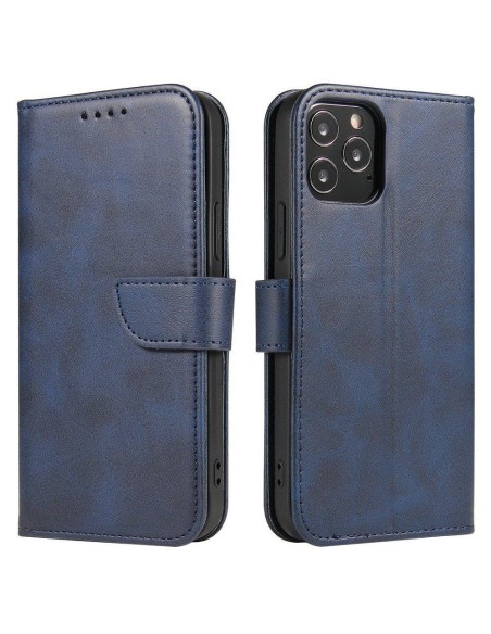 Magnet Case elegantiškas dėklas su atvartu ir stovo funkcija, skirta Samsung Galaxy A03s (166.5) mėlyna