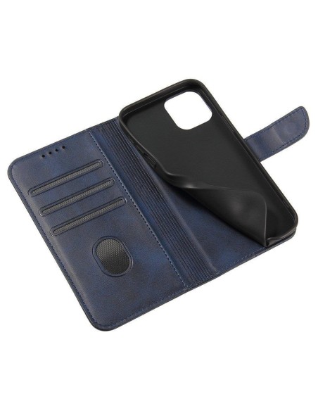 Magnet Case elegantiškas dėklas su atvartu ir stovo funkcija, skirta Samsung Galaxy A03s (166.5) mėlyna