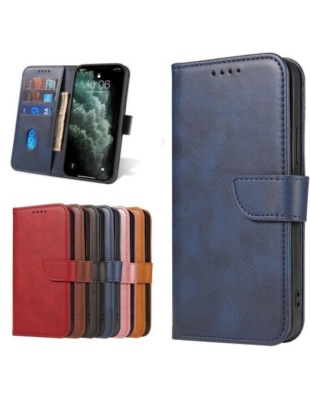 Magnet Case elegantiškas dėklas su atvartu ir stovo funkcija, skirta Samsung Galaxy A03s (166.5) mėlyna