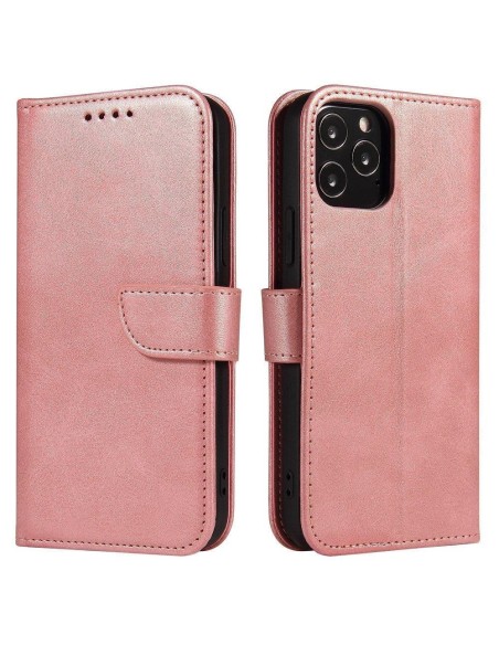 Magnet Case elegantiškas dėklas su atvartu ir stovo funkcija, skirta Samsung Galaxy A03s (166.5) rožinės spalvos Magnet Case elegantiškas dėklas su atvartu ir stovo funkcija, skirta Samsung Galaxy A03s (166.5) rožinės spalvos