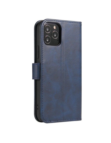 Magnetinis dėklas, elegantiškas dėklas su atvartu ir stovo funkcija Samsung Galaxy A73, mėlynas