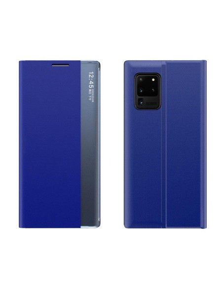 Naujas Sleep Case dangtelis su atvartu ir stovo funkcija, skirta Samsung Galaxy A73 mėlynai