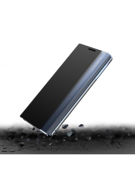 Naujas Sleep Case dangtelis su atvartu ir stovo funkcija, skirta Samsung Galaxy A73 mėlynai