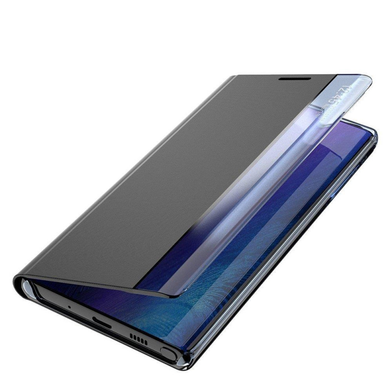 Naujas Sleep Case dangtelis su atvartu ir stovo funkcija, skirta Samsung Galaxy A73 mėlynai