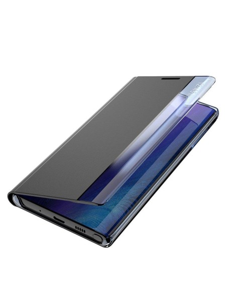 Naujas Sleep Case dangtelis su atvartu ir stovo funkcija, skirta Samsung Galaxy A73 mėlynai