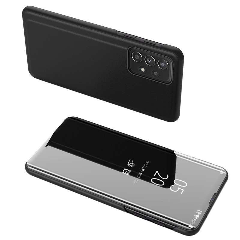 Clear View Case atverčiamas dangtelis, skirtas Samsung Galaxy A73 juodas Clear View Case atverčiamas dangtelis, skirtas Samsung Galaxy A73 juodas