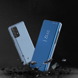 Clear View Case atverčiamas dangtelis, skirtas Samsung Galaxy A33 5G mėlynas