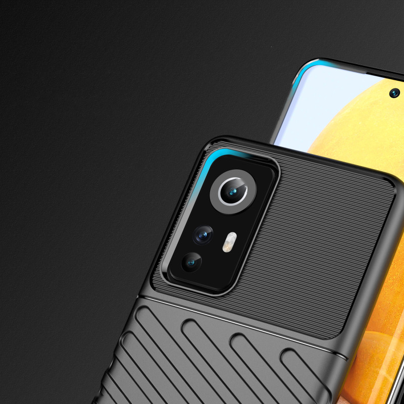 Thunder Case lankstus šarvuotas dėklas Xiaomi 12/ 12X juodas