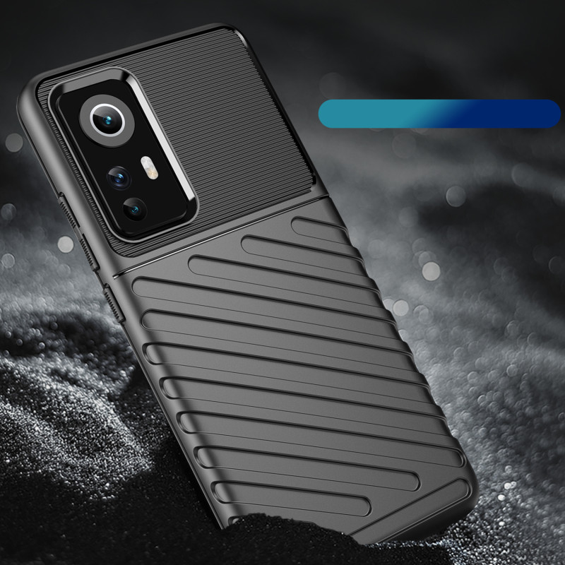 Thunder Case lankstus šarvuotas dėklas Xiaomi 12/ 12X juodas