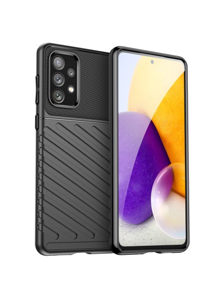 Thunder Case lankstus šarvuotas dėklas Samsung Galaxy A73 juodas Thunder Case lankstus šarvuotas dėklas Samsung Galaxy A73 juodas