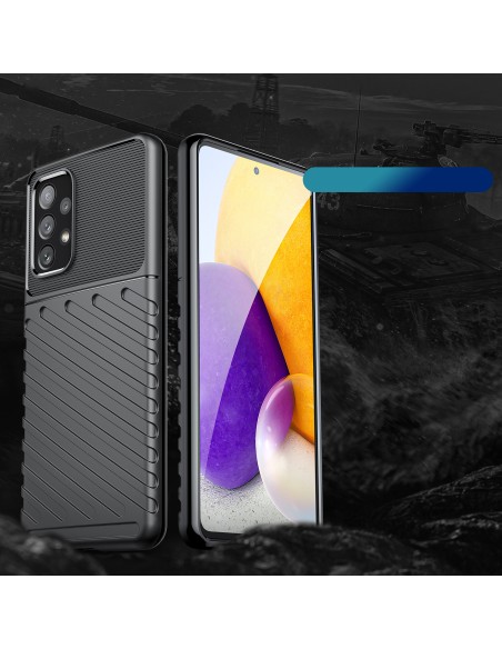 Thunder Case lankstus šarvuotas dėklas Samsung Galaxy A73 juodas Thunder Case lankstus šarvuotas dėklas Samsung Galaxy A73 juodas