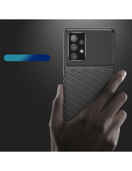 Thunder Case lankstus šarvuotas dėklas Samsung Galaxy A73 juodas Thunder Case lankstus šarvuotas dėklas Samsung Galaxy A73 juodas
