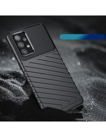 Thunder Case lankstus šarvuotas dėklas Samsung Galaxy A73 juodas Thunder Case lankstus šarvuotas dėklas Samsung Galaxy A73 juodas