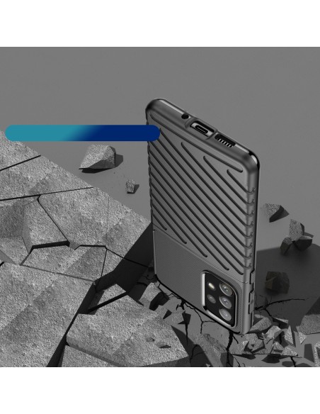 Thunder Case lankstus šarvuotas dėklas Samsung Galaxy A73 juodas Thunder Case lankstus šarvuotas dėklas Samsung Galaxy A73 juodas