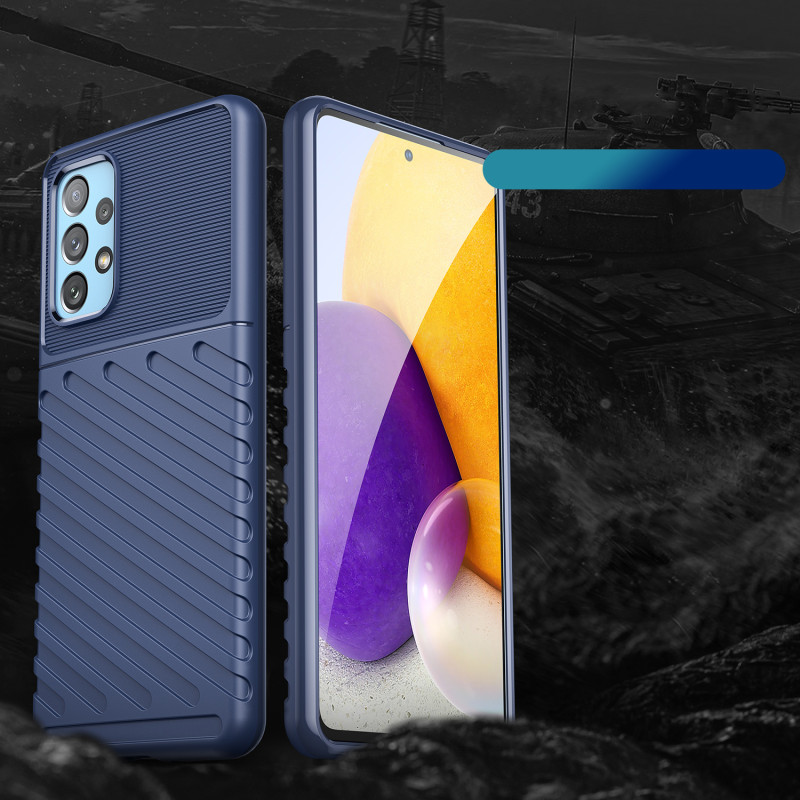 Thunder Case lankstus šarvuotas dėklas, skirtas Samsung Galaxy A73 mėlynas