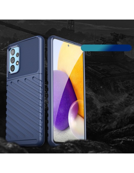 Thunder Case lankstus šarvuotas dėklas, skirtas Samsung Galaxy A73 mėlynas Thunder Case lankstus šarvuotas dėklas, skirtas Samsung Galaxy A73 mėlynas