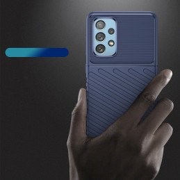 Thunder Case lankstus šarvuotas dėklas, skirtas Samsung Galaxy A73 mėlynas