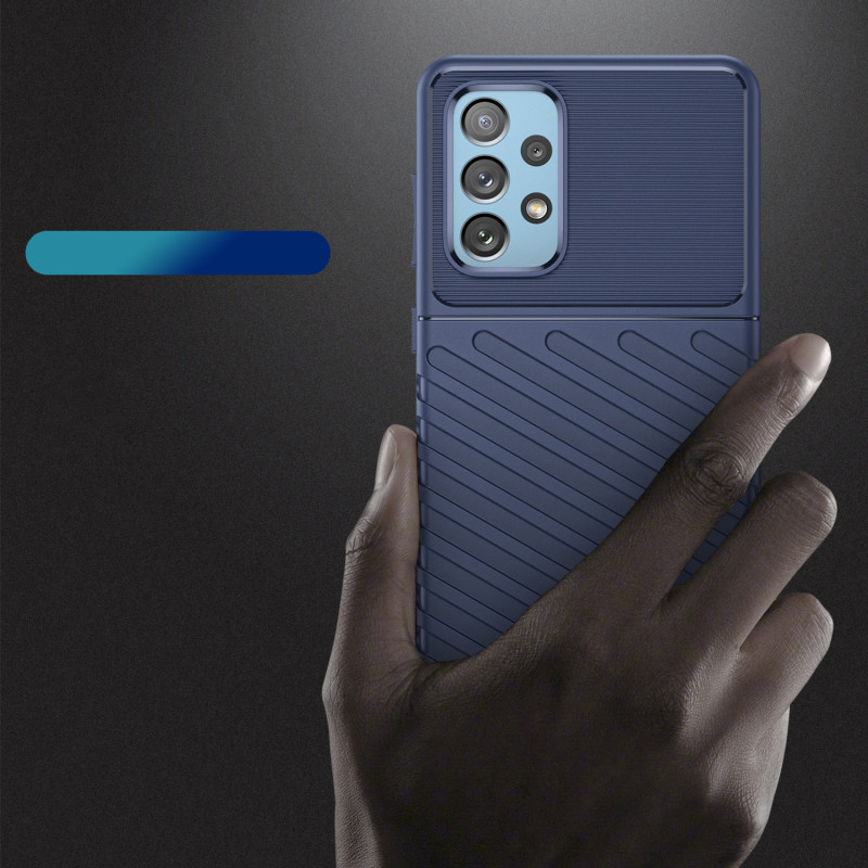 Thunder Case lankstus šarvuotas dėklas, skirtas Samsung Galaxy A73 mėlynas