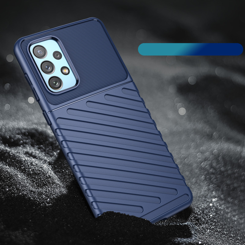 Thunder Case lankstus šarvuotas dėklas, skirtas Samsung Galaxy A73 mėlynas