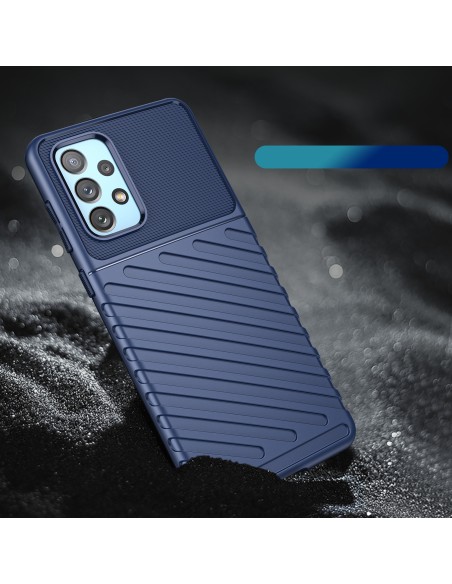 Thunder Case lankstus šarvuotas dėklas, skirtas Samsung Galaxy A73 mėlynas Thunder Case lankstus šarvuotas dėklas, skirtas Samsung Galaxy A73 mėlynas