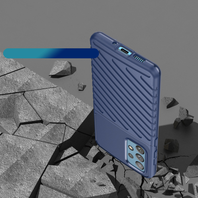 Thunder Case lankstus šarvuotas dėklas, skirtas Samsung Galaxy A73 mėlynas