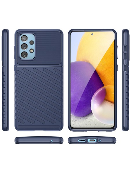 Thunder Case lankstus šarvuotas dėklas, skirtas Samsung Galaxy A73 mėlynas Thunder Case lankstus šarvuotas dėklas, skirtas Samsung Galaxy A73 mėlynas