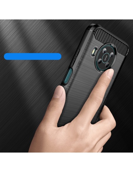 Carbon Case lankstus dėklas Nokia X100 juodas