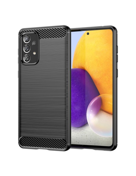 Carbon Case lankstus dangtelis Samsung Galaxy A73 juodas