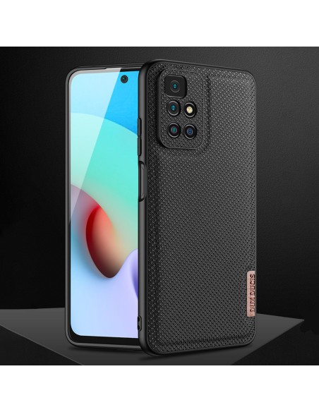 Dux Ducis Fino dėklas, dangtelis padengtas nailono medžiaga, Xiaomi Redmi 10 mėlynas Dux Ducis Fino dėklas, dangtelis padengtas nailono medžiaga, Xiaomi Redmi 10 mėlynas
