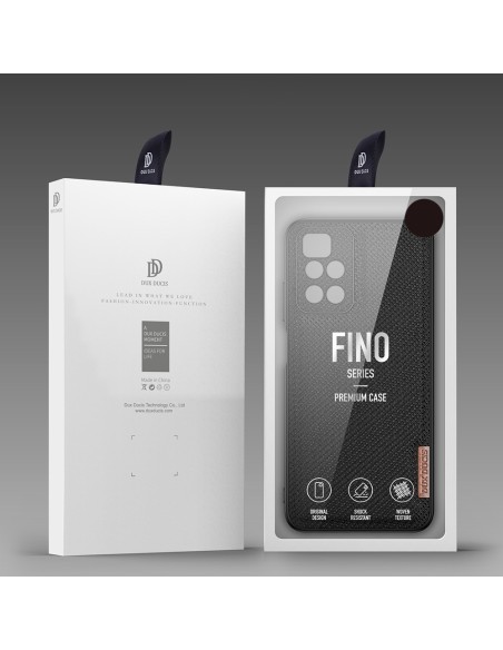 Dux Ducis Fino dėklas, dangtelis padengtas nailono medžiaga, Xiaomi Redmi 10 mėlynas Dux Ducis Fino dėklas, dangtelis padengtas nailono medžiaga, Xiaomi Redmi 10 mėlynas