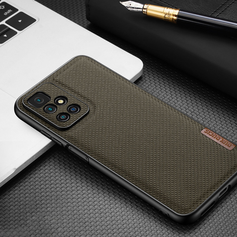 Dux Ducis Fino dėklas, dangtelis padengtas nailono medžiaga, Xiaomi Redmi 10 mėlynas