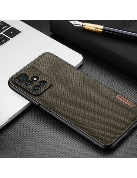 Dux Ducis Fino dėklas, dangtelis padengtas nailono medžiaga, Xiaomi Redmi 10 mėlynas Dux Ducis Fino dėklas, dangtelis padengtas nailono medžiaga, Xiaomi Redmi 10 mėlynas