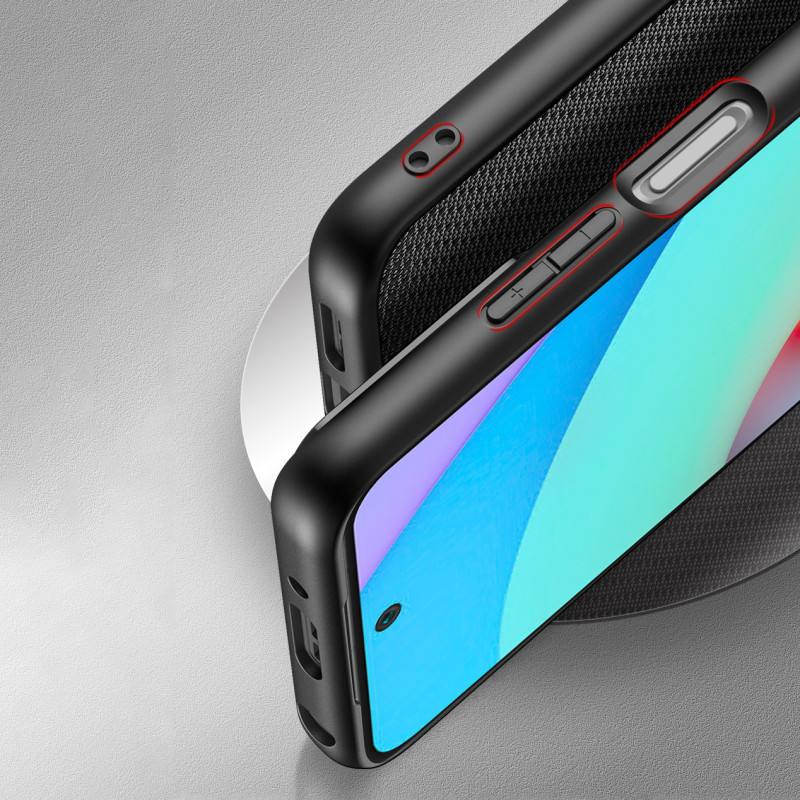 Dux Ducis Fino dėklas, dangtelis padengtas nailono medžiaga, Xiaomi Redmi 10 mėlynas